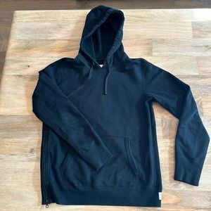 Men’s Reigning Champ Side Zipper Hoodie, Medium, Black
